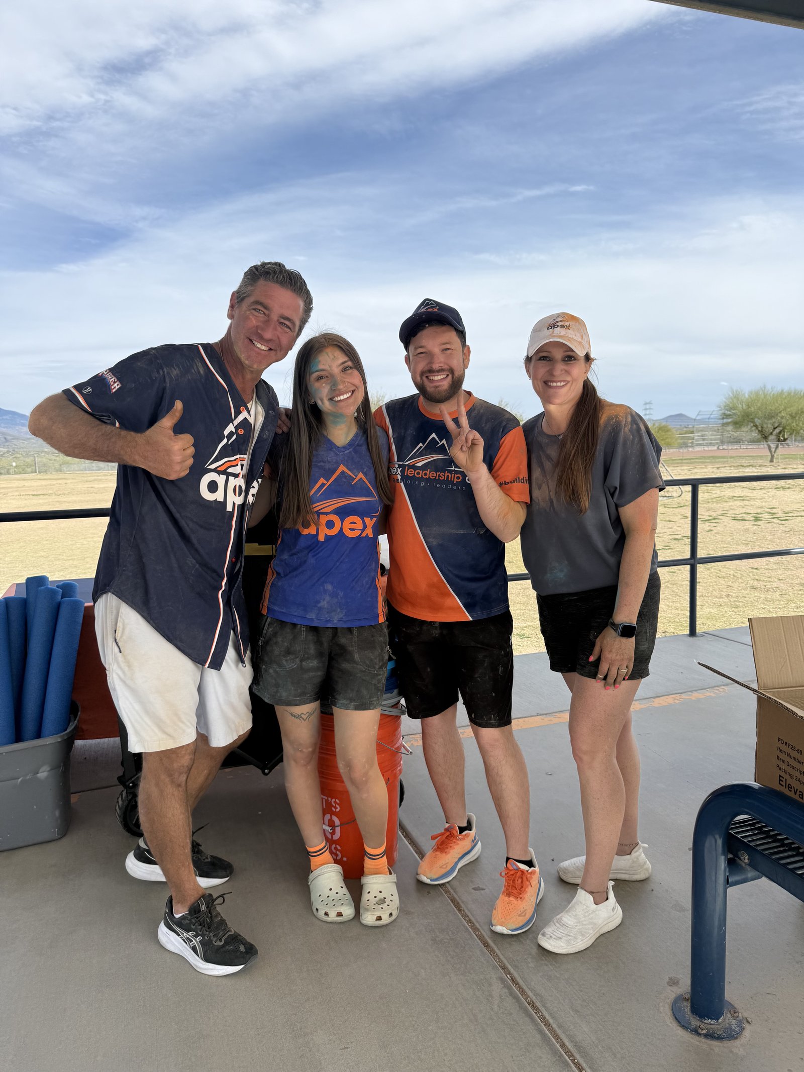 The Apex Greater Arizona team at a school fun run