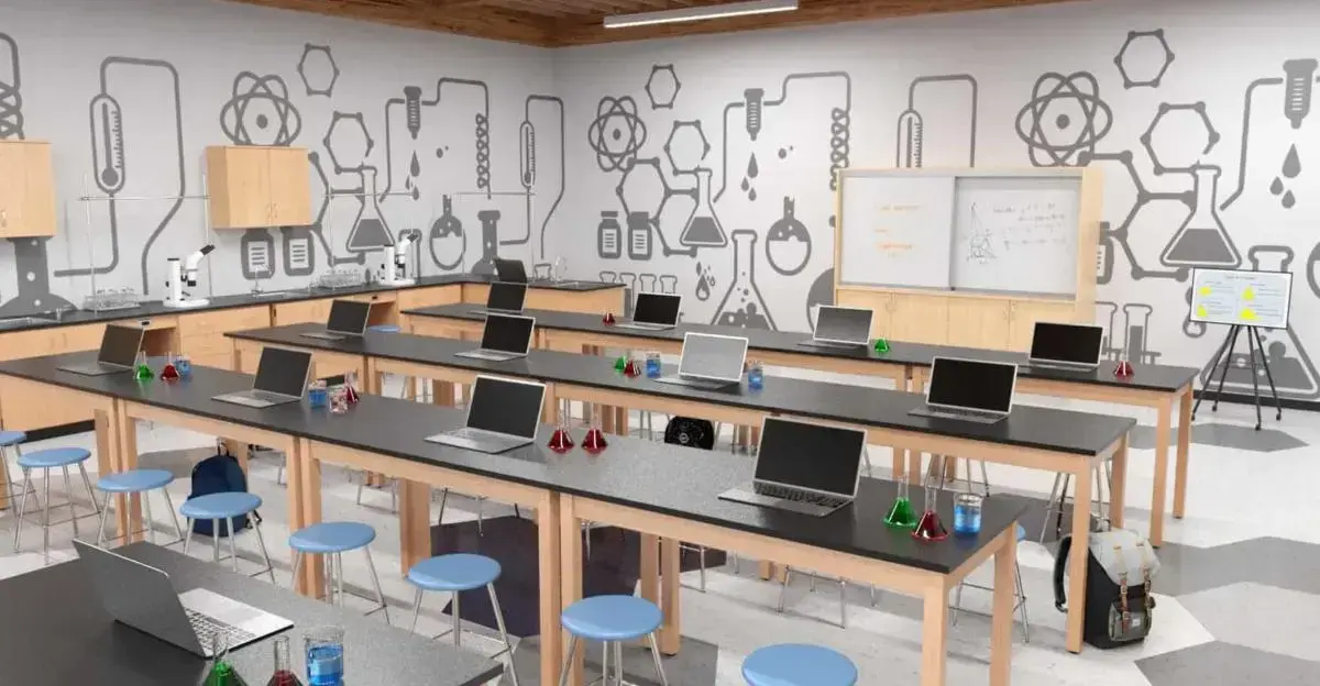 A modern STEM lab classroom