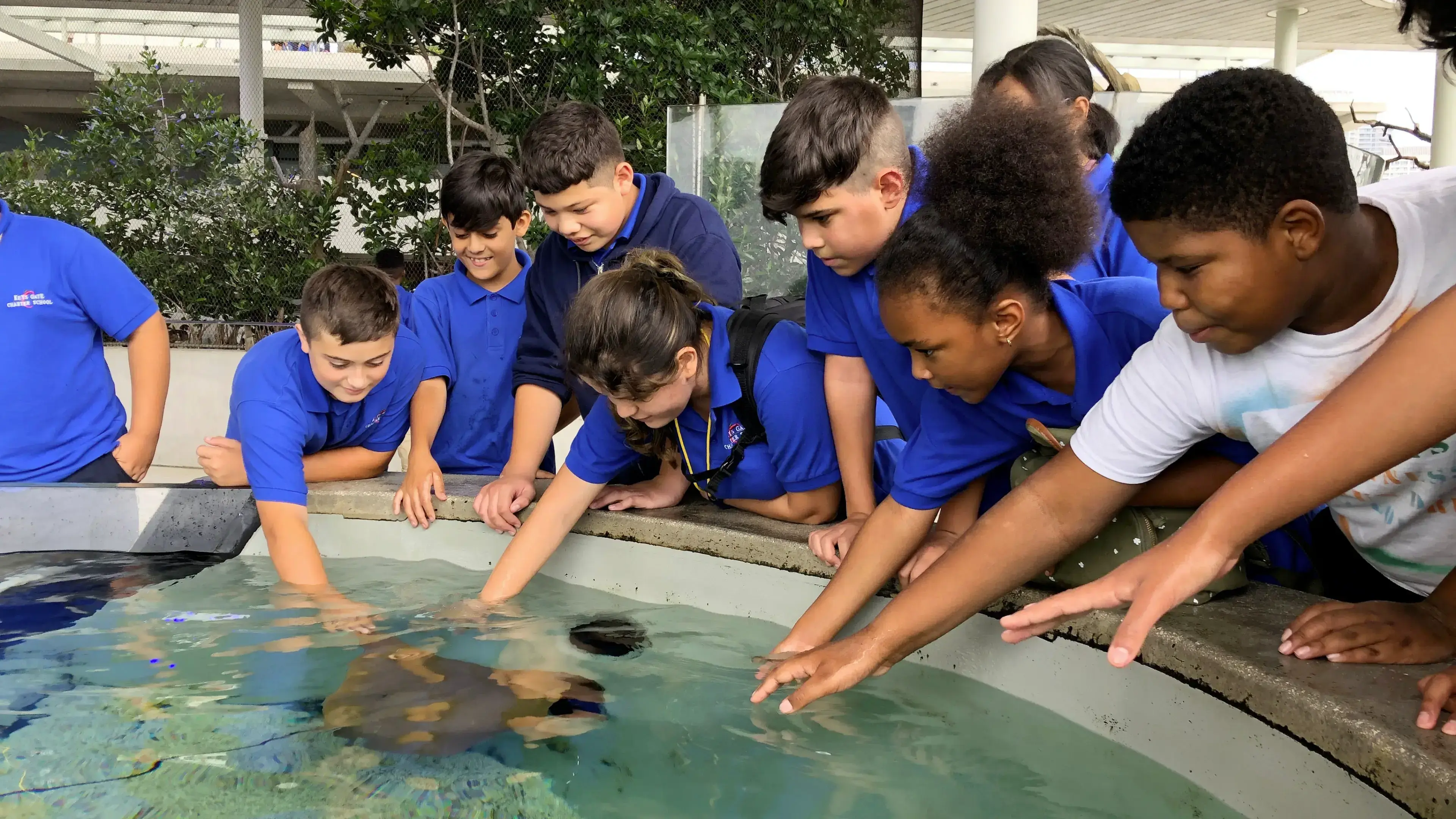 Students on a school field trip
